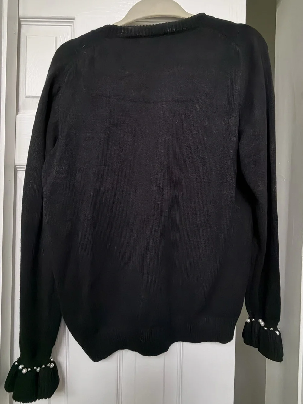 Small VICI Black Pearl-Embellished Sweater